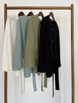 BAGOTA švarkelis baltos, mėtinės, žydros ir juodos spalvos